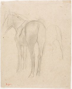 Estudos de um cavalo de Edgar Degas