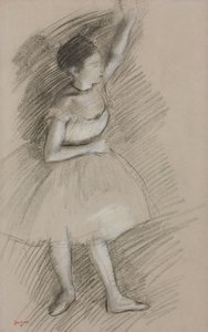Estudo de um dançarino; Estudo de Dancer, 1873-1874 de Edgar Degas