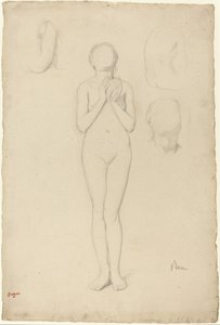 Estudo de um nu feminino de Edgar Degas