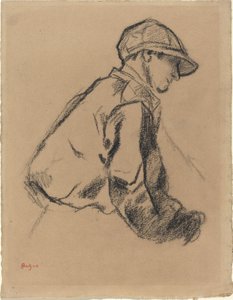 Estudo de um jóquei, c. 1884. de Edgar Degas