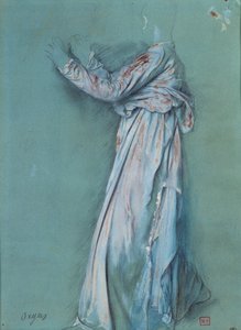 Estudo de uma mulher drapeada para "Semiramis" (ca. 1860 - 62). Desenho de Edgar Degas (1834-1917) de Edgar Degas