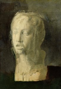 Estudo da Cabeça de um Jovem Cantor, depois de Della Robbia, c.1856-58 de Edgar Degas