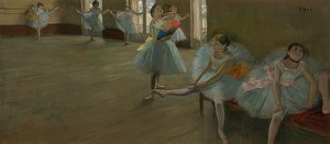 Dançarinos em uma sala de prática. Por volta de 1880 de Edgar Degas