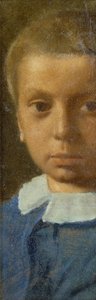 A criança de azul; A Criança de Azul, c.1853-54 de Edgar Degas