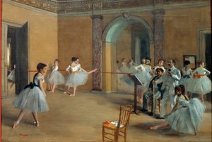 O Dance Foyer da Ópera na rua Le Peletier de Edgar Degas