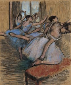 The Dancers, c.1900 (pastel e carvão sobre papel) de Edgar Degas
