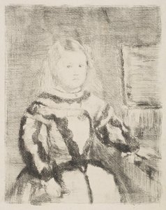 A Infanta Margarita, depois de Velázquez, 1862-64. de Edgar Degas