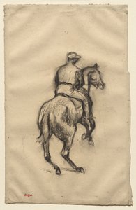 The Jockey, c.1885-1900 (carvão sobre papel) de Edgar Degas