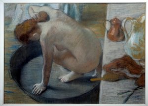A banheira de Pastel de Edgar Degas (1834-1917). 1886. Sol. 0,60 x 0,83 m. Paris, Musee d
