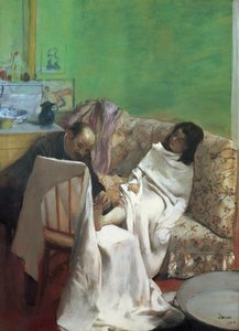 O Pedicure, 1873 (óleo sobre papel colocado sobre tela) de Edgar Degas