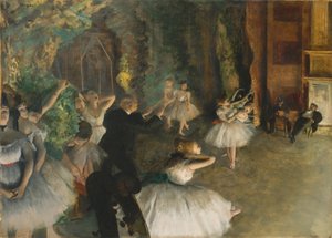 O ensaio do balé no palco, c.1878-79 de Edgar Degas