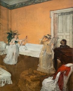 A Repetição da Canção. Por volta de 1869. Óleo sobre tela. de Edgar Degas