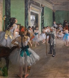 A aula de dança. Começa em 1873, termina em 1875-1876. Óleo sobre tela. de Edgar Degas