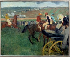 O hipódromo, jóqueis amadores perto de um carro Pintura por Edgar Degas (1834-1917) 1876-1887 Sun. 0,66x0,81 m Paris, Musee d