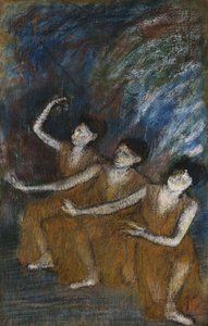 Três Dançarinos, c.1895-98 de Edgar Degas