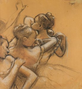 Três bailarinas, c.1895-99 (pastel e carvão sobre papel) de Edgar Degas