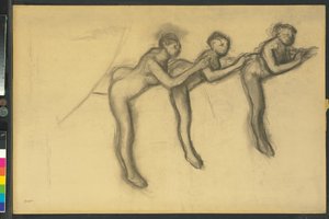 Três dançarinos em collants, c.1895-1900 de Edgar Degas