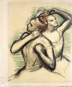 Dois Dançarinos, c.1897 de Edgar Degas