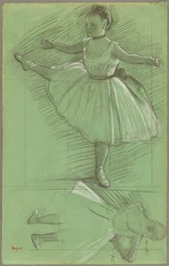 Dois estudos de bailarinos de Edgar Degas