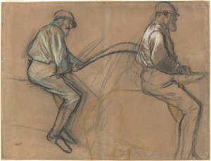 Dois estudos de um jóquei de Edgar Degas