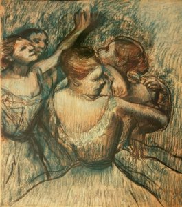 Quatro dançarinos pela metade de Edgar Degas