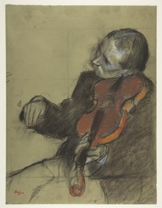 Violinista, estudo para "A Aula de Dança" de Edgar Degas