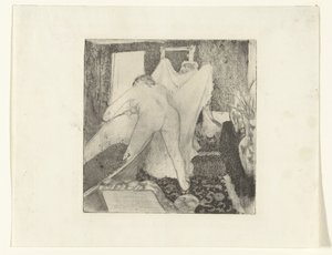Mulher sai do banho e pega toalha de mulher La Sortie du Bain de Edgar Degas