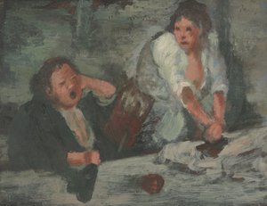 Lavar Mulheres (óleo no painel) de Edgar Degas