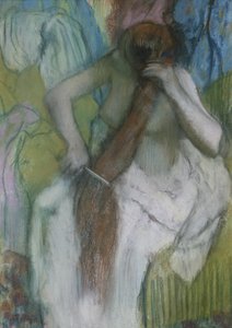 Mulher penteando o cabelo de Edgar Degas