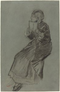 Mulher lendo um livro de Edgar Degas