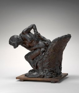 Mulher sentada, limpando o quadril esquerdo de Edgar Degas