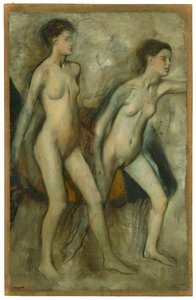 Meninas espartanas jovens provocando meninos de Edgar Degas