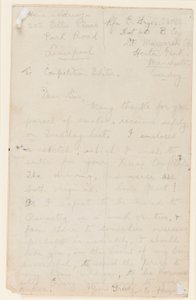 Carta para um editor de competição de jornal, 1914-18 de Edgar Fryer