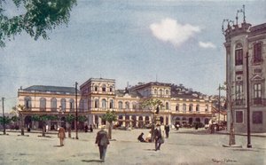 Termino da Ferrovia Central do Brasil, Rio de Janeiro (cor litho)
