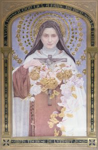 Santa Teresa de Lisieux (1873-97) 1928 (aguarela sobre papel) de Edgar Maxence