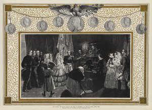 Sua Majestade a Rainha visitando o túmulo de Napoleão I nos Inválidos, Paris, 1855 de Edgar Melville Ward