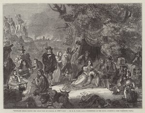 Highgate Fields durante o Grande Incêndio de Londres, em 1666
