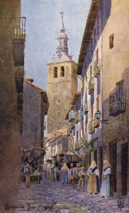 Norte da Espanha: Segóvia, Igreja de San Miguel (lito a cores)