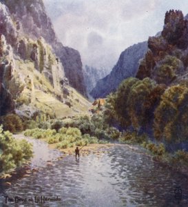 Norte de Espanha: O desfiladeiro de Deva, La Hermida (cor litho)