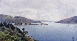 Norte de Espanha: Vigo Bay, The Inner Harbour, olhando em direcção ao mar (cor litho)