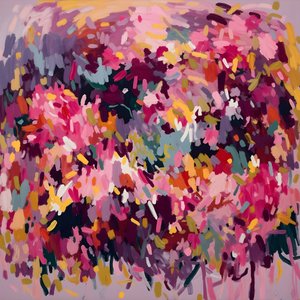 Abstrato floral vibrante de Edie