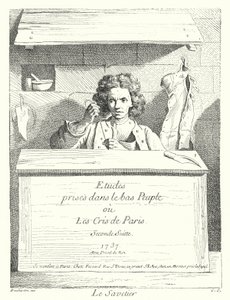 O Cobbler (gravura) de Edmé (after) Bouchardon
