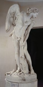 Cupido esculpindo seu arco do Clube de Hércules