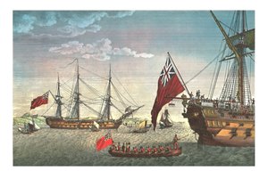 Napoleão embarca no Northumberland para sua viagem a Santa Helena, 8 de agosto de 1815, c1850