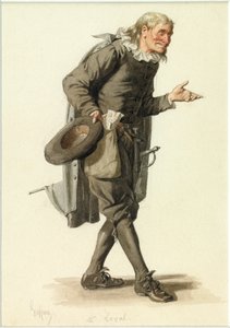 Retrato de Monsieur Loyal, c.1870 (aguarela) de Edmond Aime Florentin Geffroy
