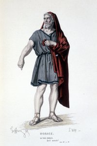A personagem do velho Horace na tragédia Horace - Full Theatre: (Colecção de peças de Corneille) desenho de Geffroy, gravura de L. Wolff - ed. Laplace, Sanchez et Cie, Paris 1884