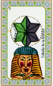 tarot do mago Belline desenhado por Edmond Billaudot c. 1845 e entregue ao clarividente Belline para reedição: carta da estrela da mulher de Edmond Billaudot