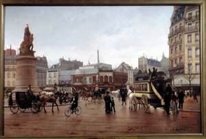 Vista da Place Clichy em 1896 Pintura de Edmond Grandjean (1844-1908) 1896 Sol. 0,85x1,3 m Paris, Musee Carnavalet