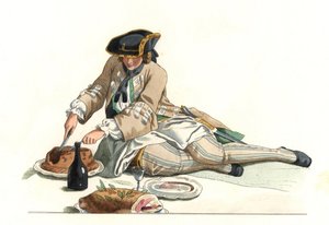 Cavalheiro francês de fato de caça de Edmond Lechevallier Chevignard