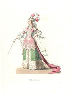 Mulher francesa em traje de balé de Edmond Lechevallier Chevignard